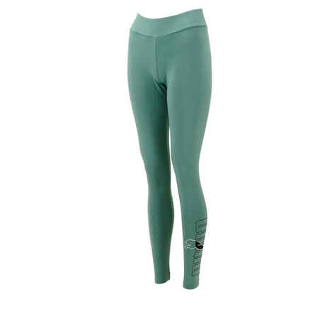 Women's Long Cotton Fitness Leggings - Green