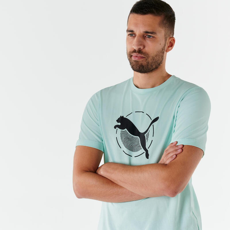 T-shirt em Algodão de Fitness Homem PUMA Verde