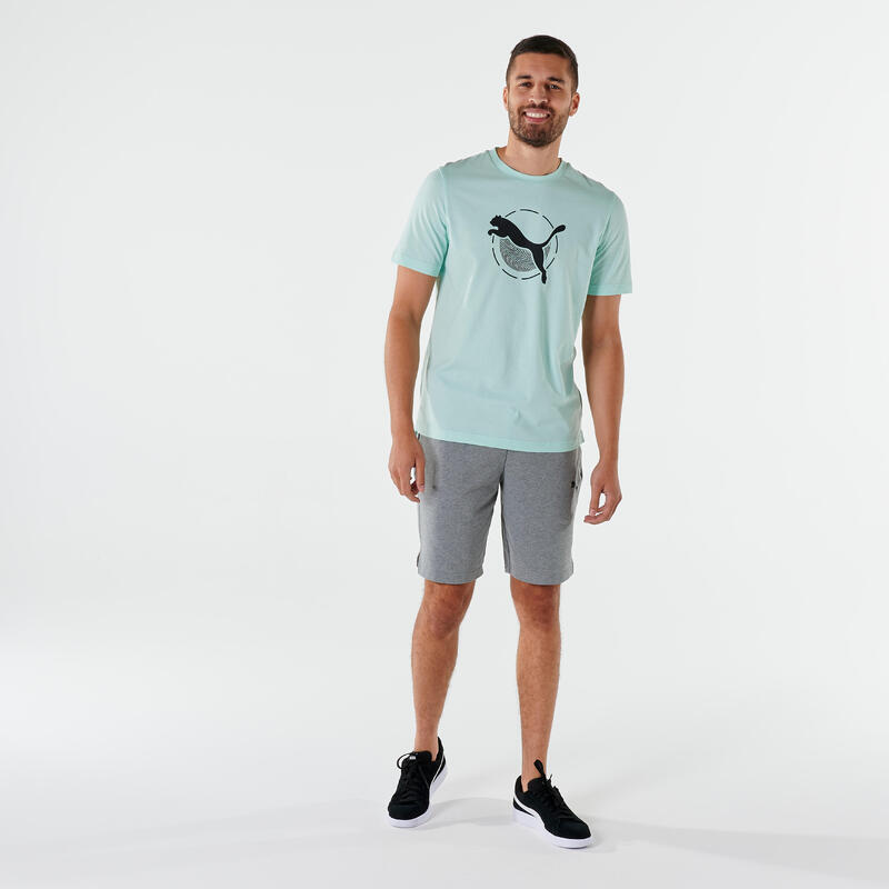 T-shirt PUMA fitness manches courtes coton homme vert