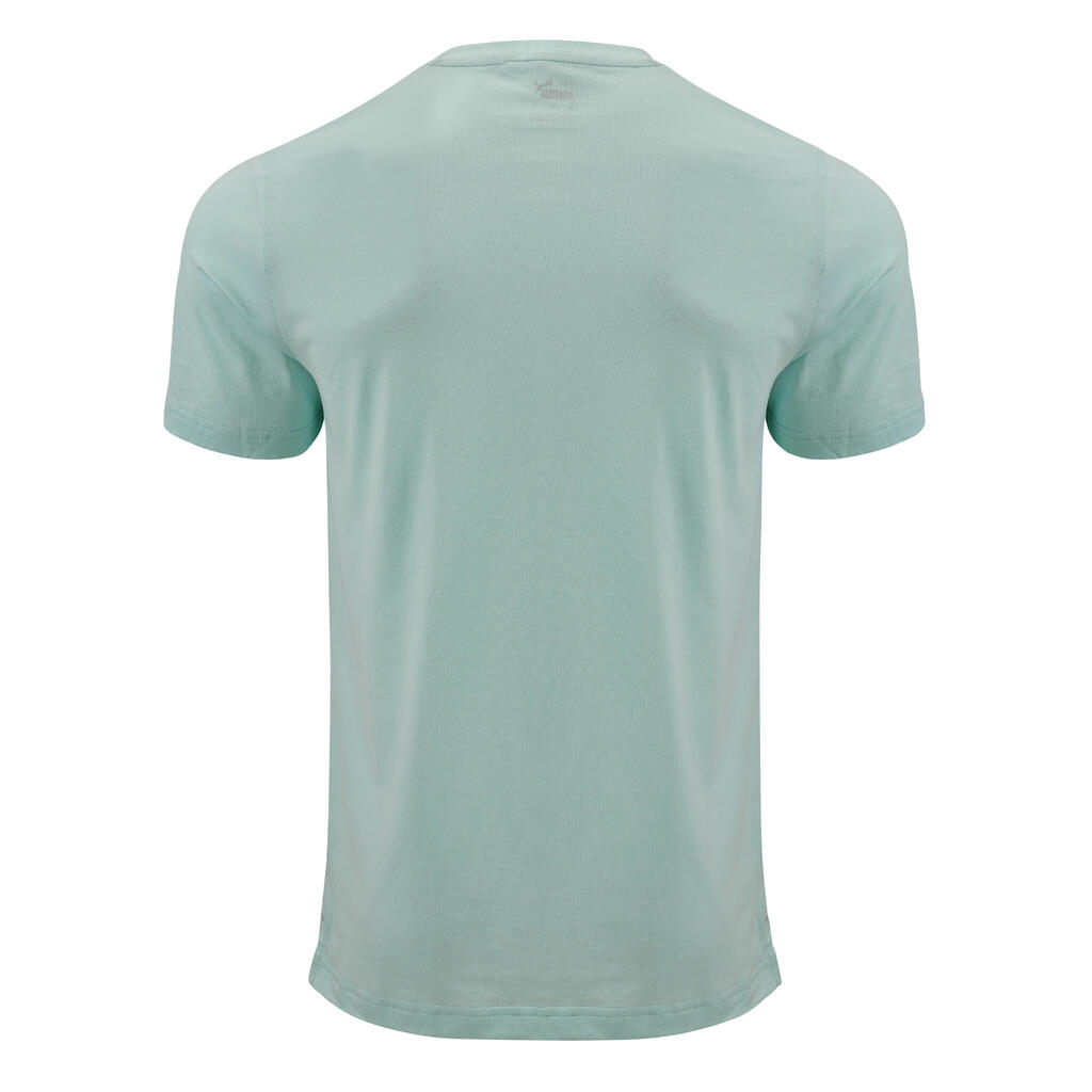 Bavlnené pánske tričko na fitnes s krátkym rukávom zelené
