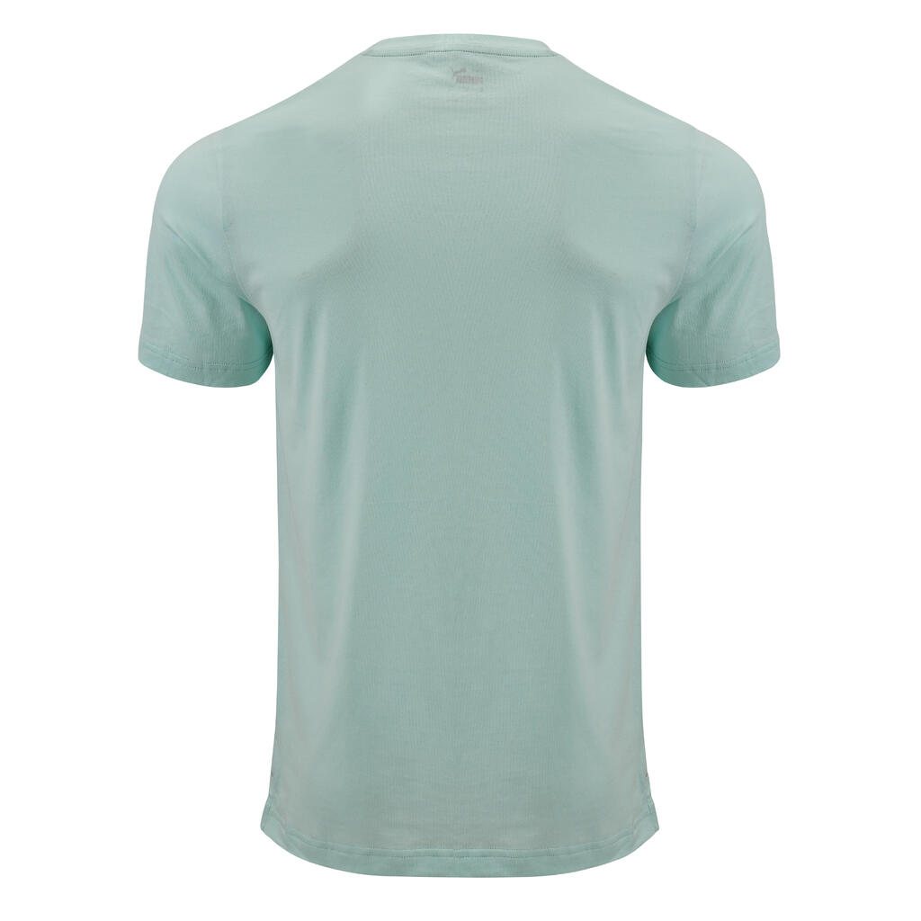 Men's Short-Sleeved Cotton Fitness T-Shirt - Green