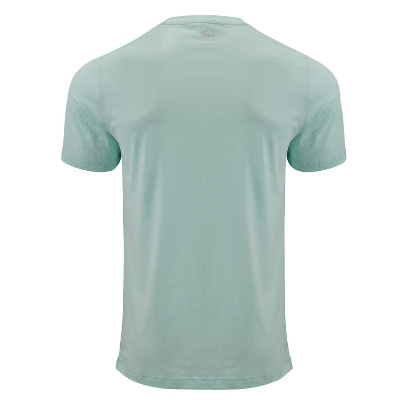 Pánské fitness tričko s krátkým rukávem bavlněné zelené