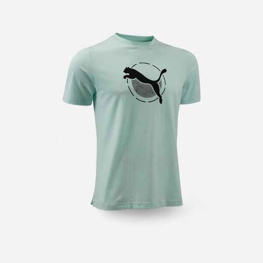 
      Men's Short-Sleeved Cotton Fitness T-Shirt - Green
  