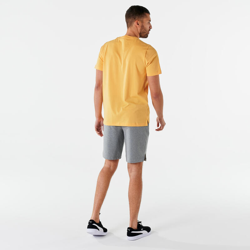 T-shirt PUMA fitness manches courtes coton homme jaune