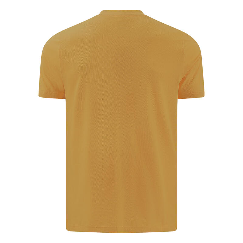 Camiseta Fitness Puma Hombre Amarillo Manga Corta Algodón