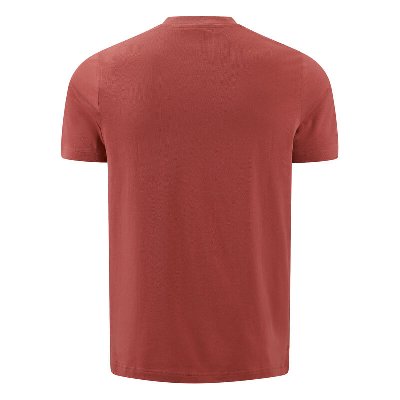 Camiseta Fitness Puma Hombre Rojo Manga Corta Algodón