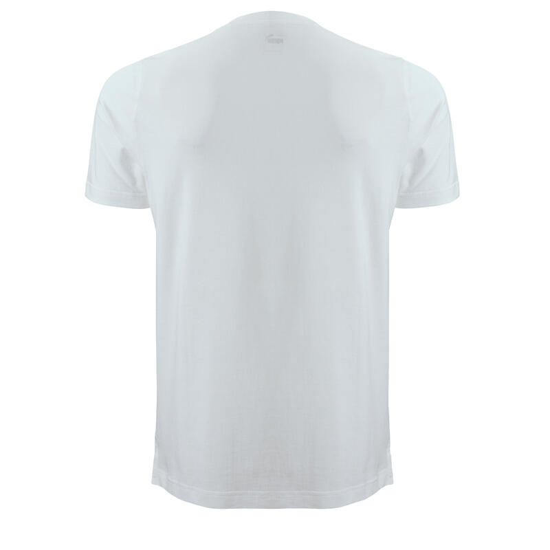 Camiseta Fitness Puma Hombre Blanco Algodón Manga Corta