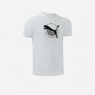 Fitness t-shirt heren katoen wit
