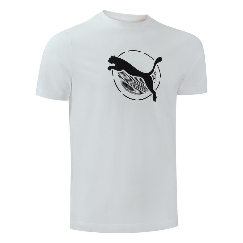 T-shirt uomo fitness Puma regular 100% cotone bianca