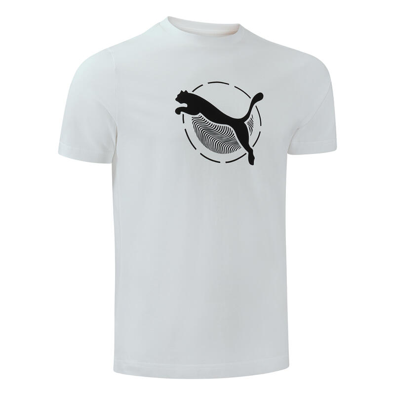 T-shirt PUMA fitness manches courtes coton homme blanc