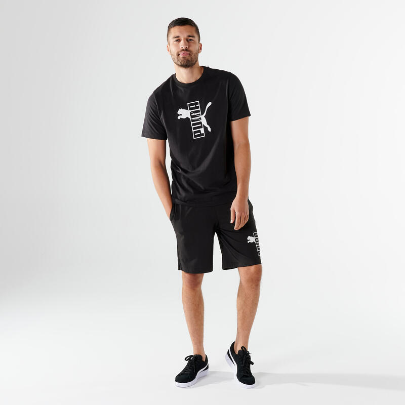 T-shirt PUMA fitness manches courtes coton homme noir