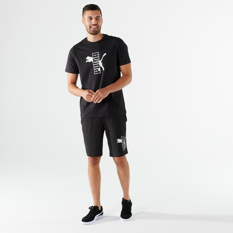 T-shirt PUMA fitness manches courtes coton homme noir