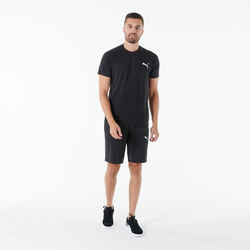 Men's Short-Sleeved Cotton Fitness T-Shirt - Black