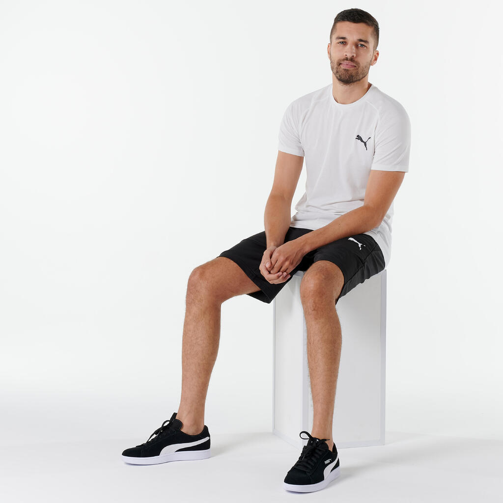 Bela muška majica kratkih rukava za fitnes