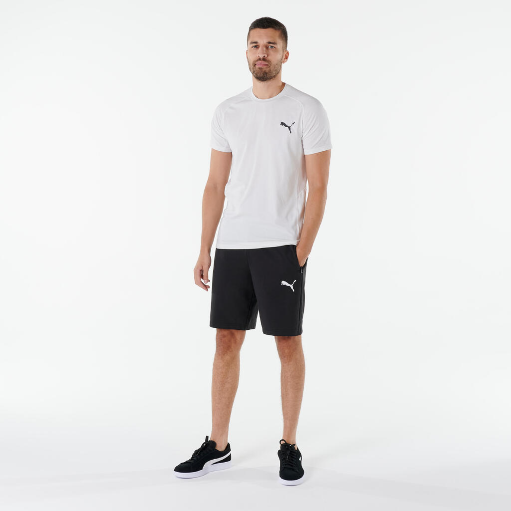 Bela muška majica kratkih rukava za fitnes