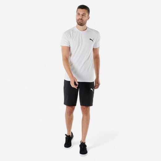 
      Men's Short-Sleeved Cotton Fitness T-Shirt - White
  