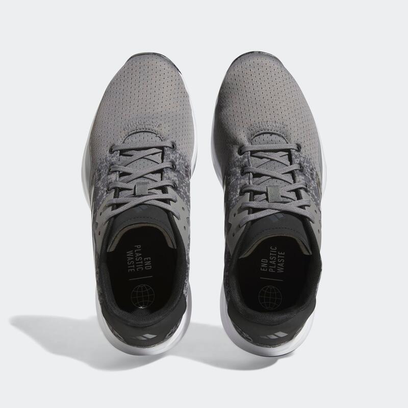 Scarpe golf uomo Adidas S2G impermeabili nero-grigio