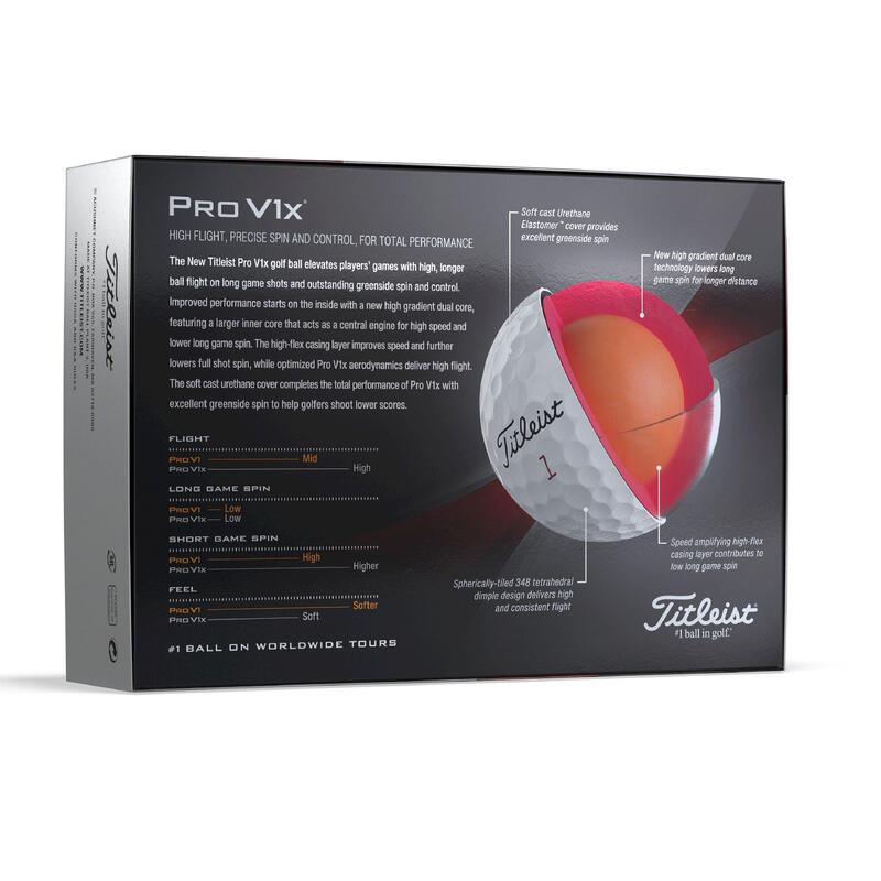 Bolas de golf x12 - TITLEIST Pro V1X branco