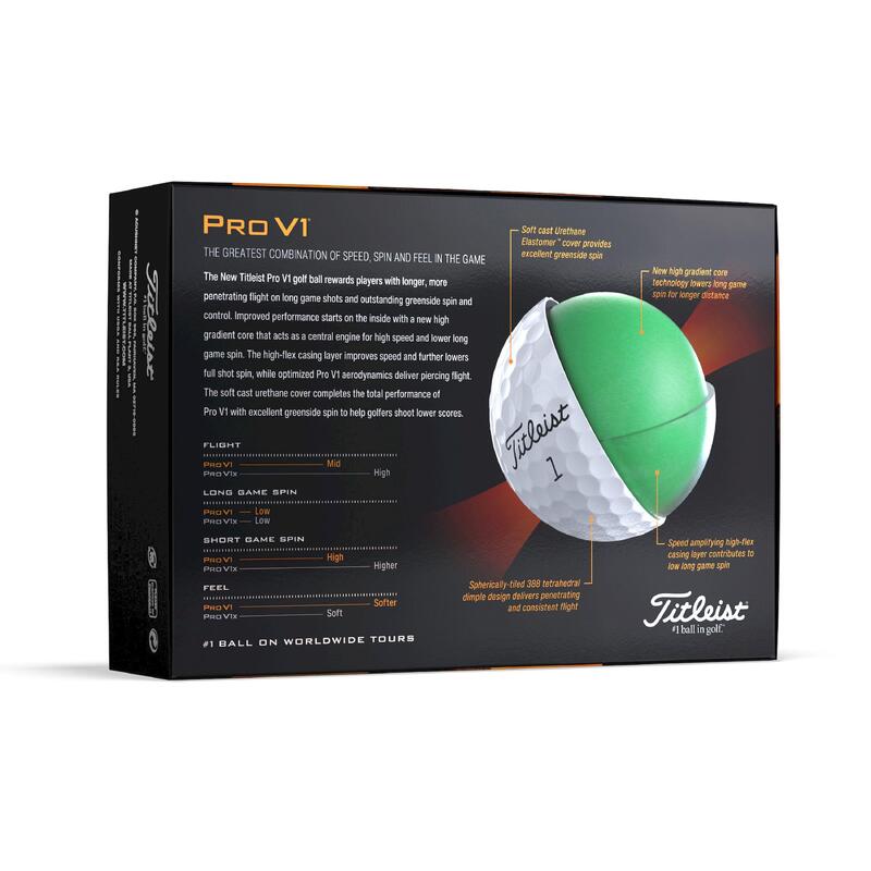 Balle de golf PRO V1 X12 Blanc TITLEIST Decathlon