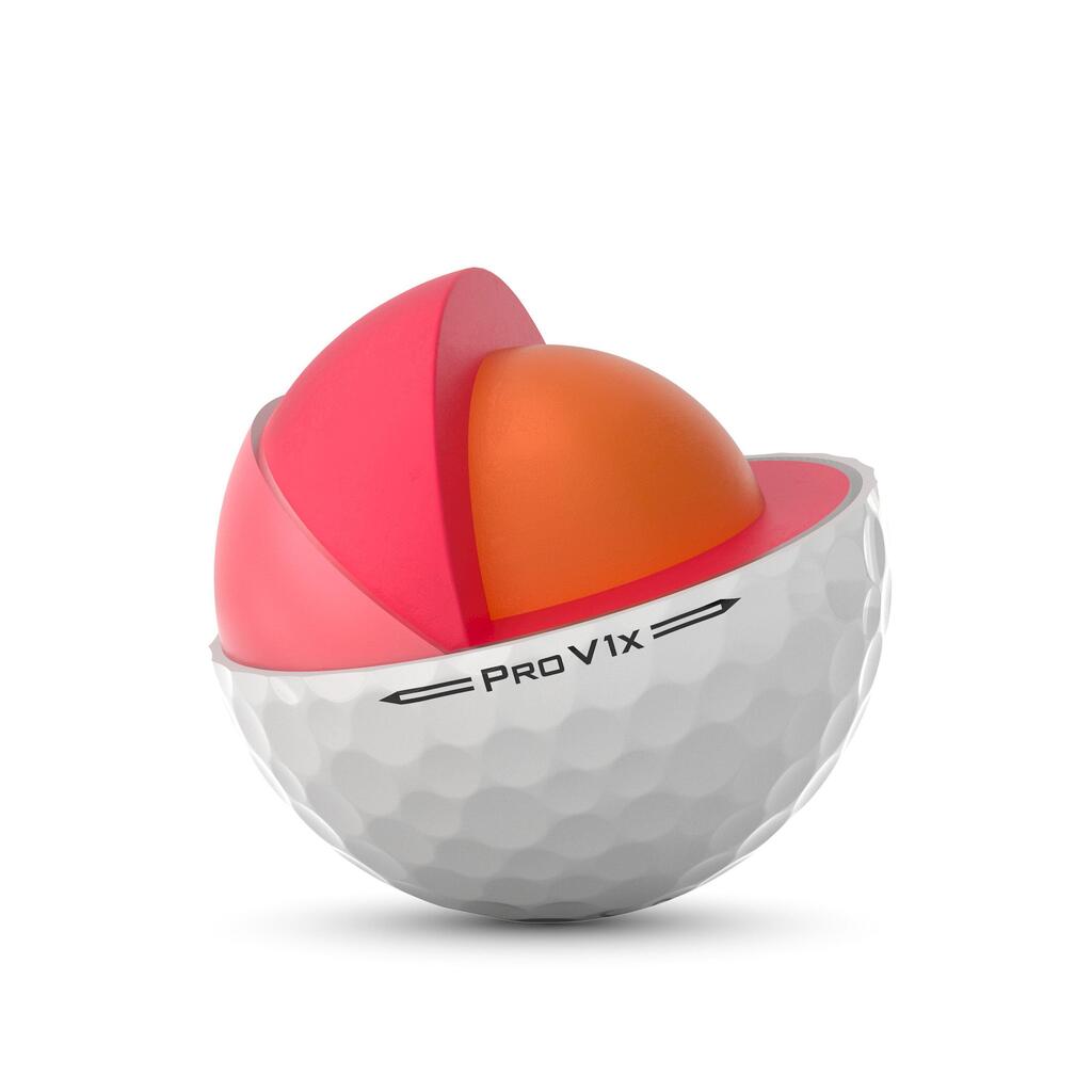 ТОПКИ ЗА ГОЛФ PRO V1X, 12 БР., БЕЛИ