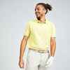 Men's short-sleeved golf polo shirt - MW500 pale yellow