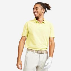 Polo de golf manches courtes Homme - MW500 jaune pâle