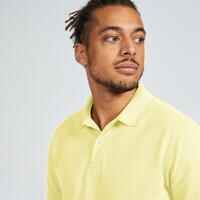 Men's short-sleeved golf polo shirt - MW500 pale yellow