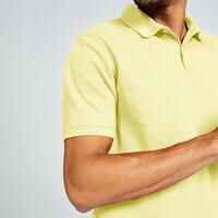 Men's short-sleeved golf polo shirt - MW500 pale yellow