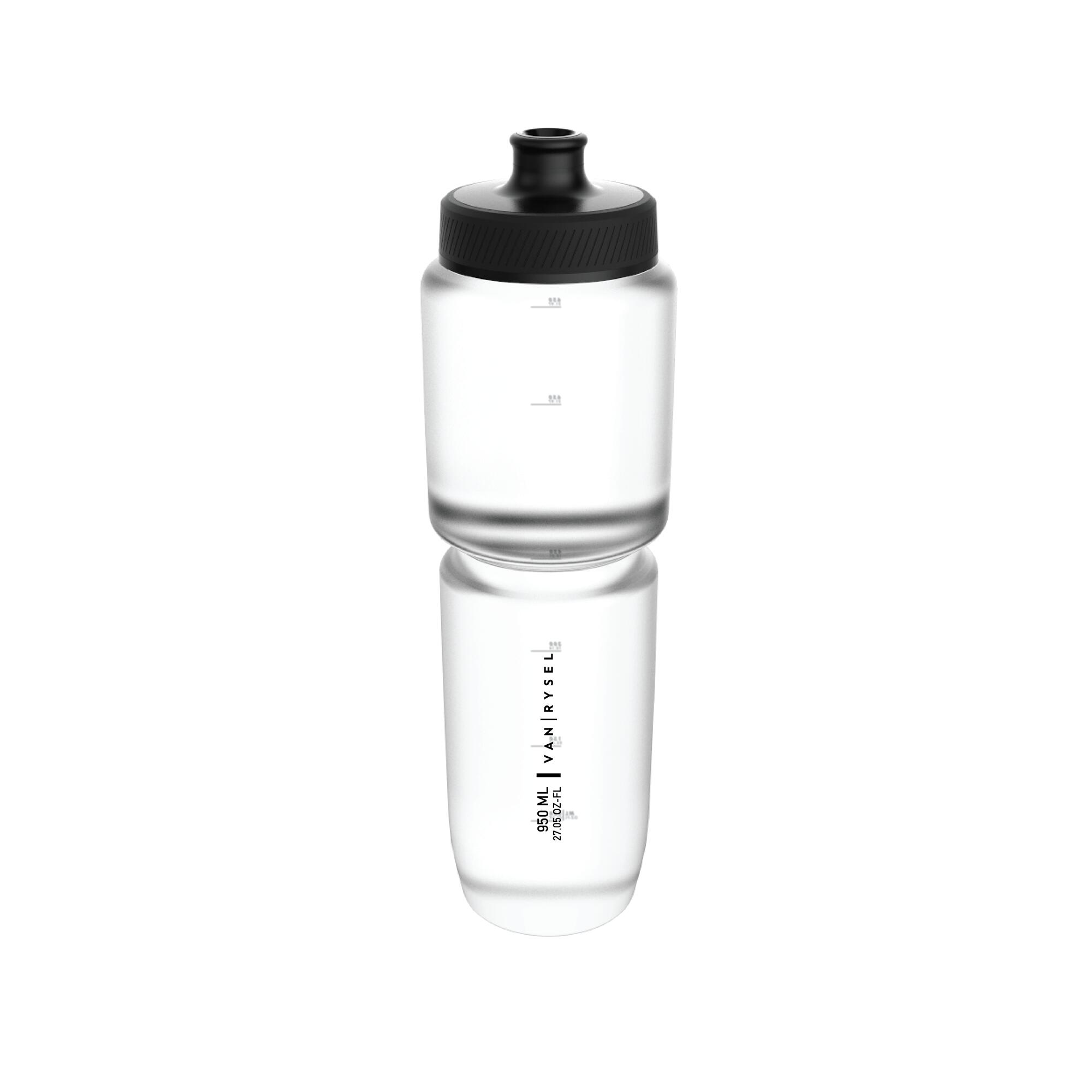 Road Cycling Water Bottle Van Rysel Fastflow XL 950ml Transparent