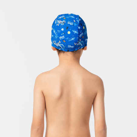 Mesh Swim Cap Size S blue space print