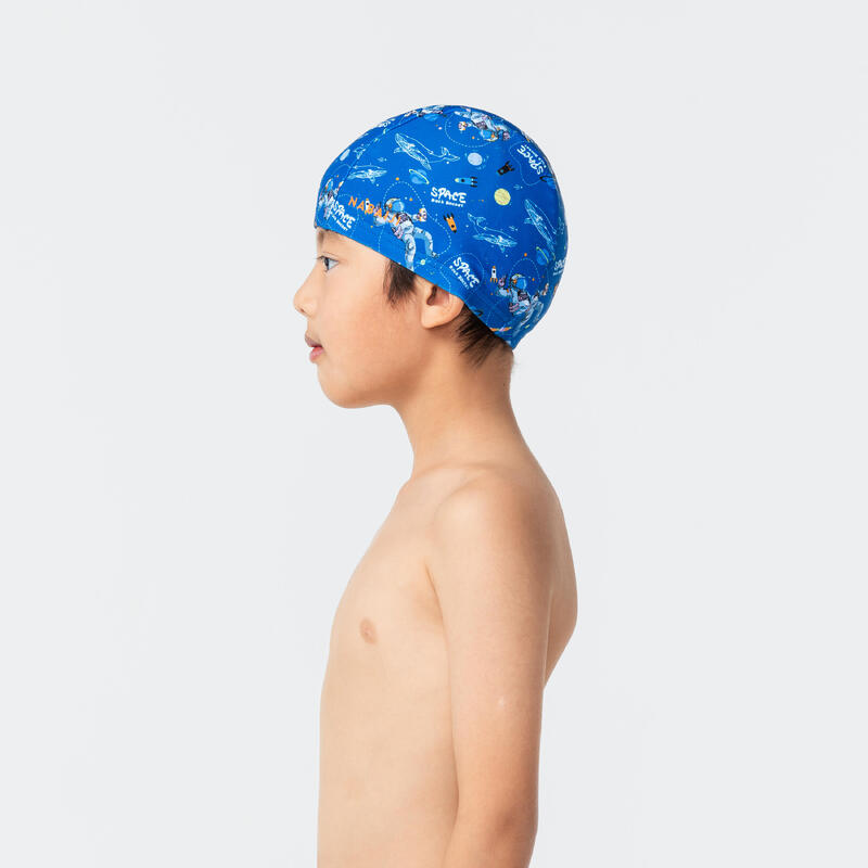 Mesh Swim Cap Size S blue space print