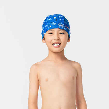 Mesh Swim Cap Size S blue space print