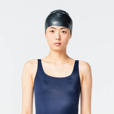 SILICONE SWIM CAP - BLACK