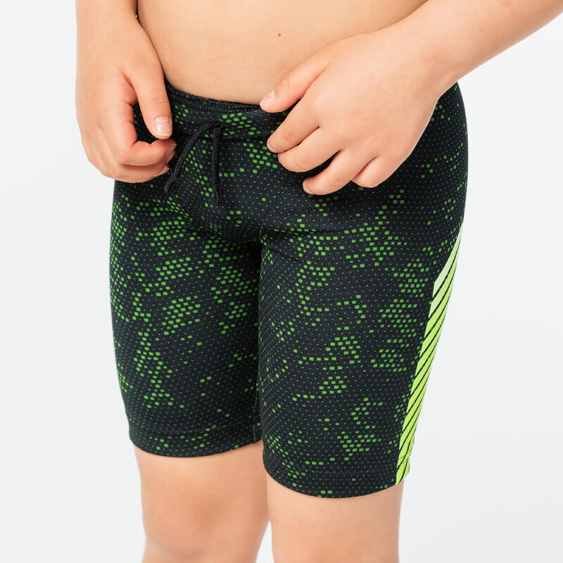 男童款及膝泳褲 - Fitib - 黑色/橄欖綠/螢光黃