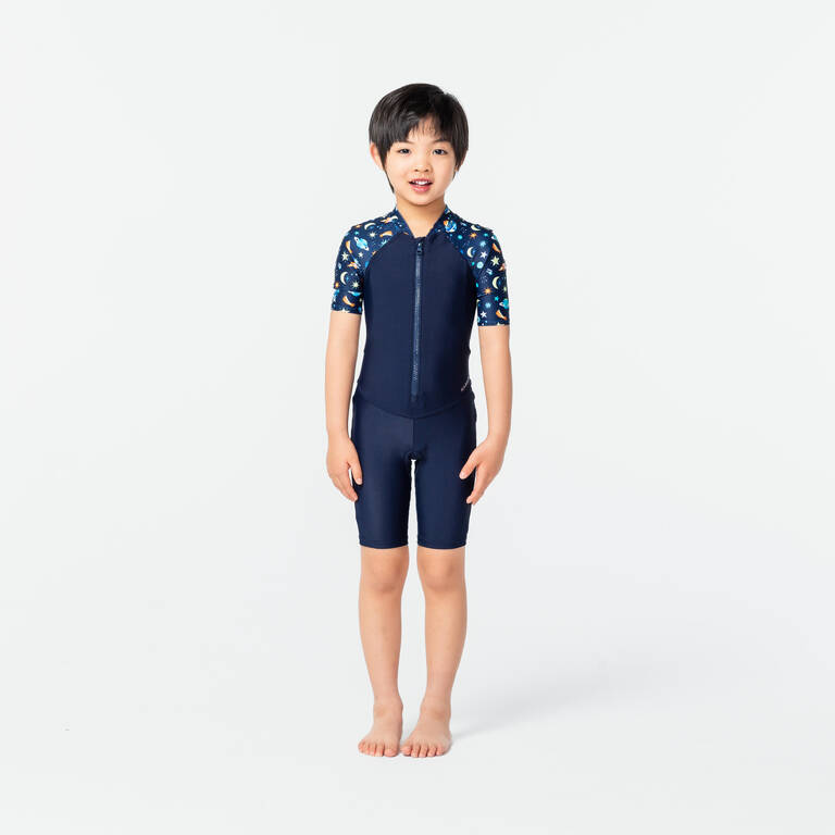 Boy's Wetsuit - Shorty 100 Short Sleeved -PLANET navy