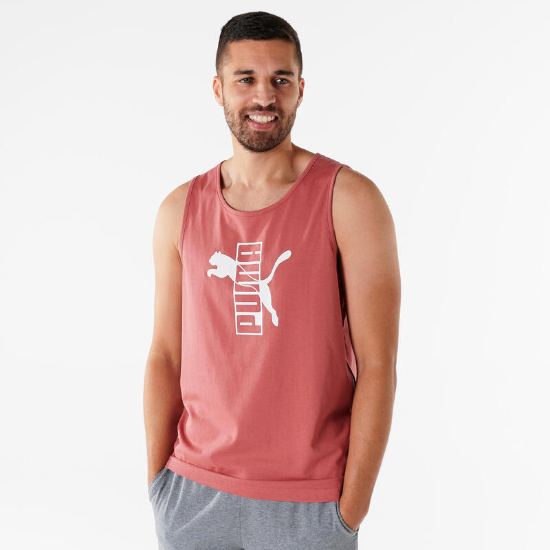 Débardeur PUMA fitness coton homme rouge