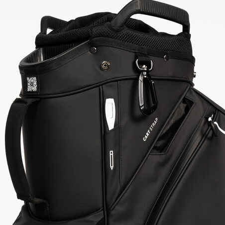 Neperšlampamas golfo vežimėlio krepšys „Inesis“, juodas