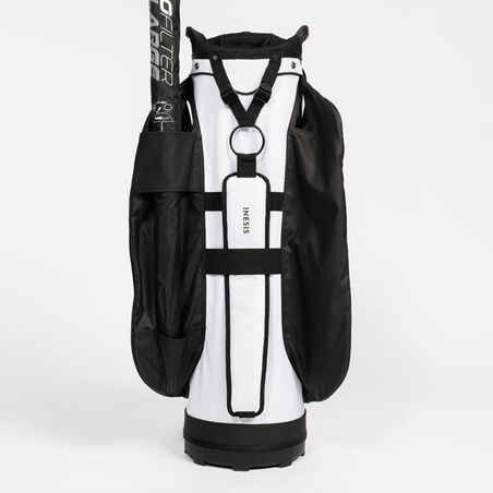 Golfo vežimėlio krepšys „Inesis“, baltas ir juodas