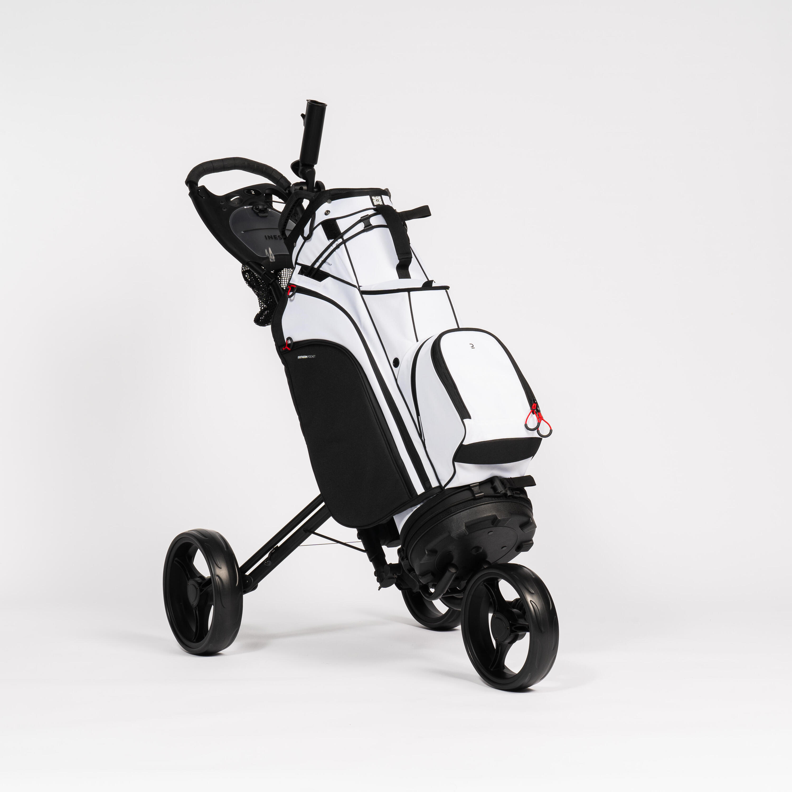 Golf trolley bag – INESIS cart white/black 2/12