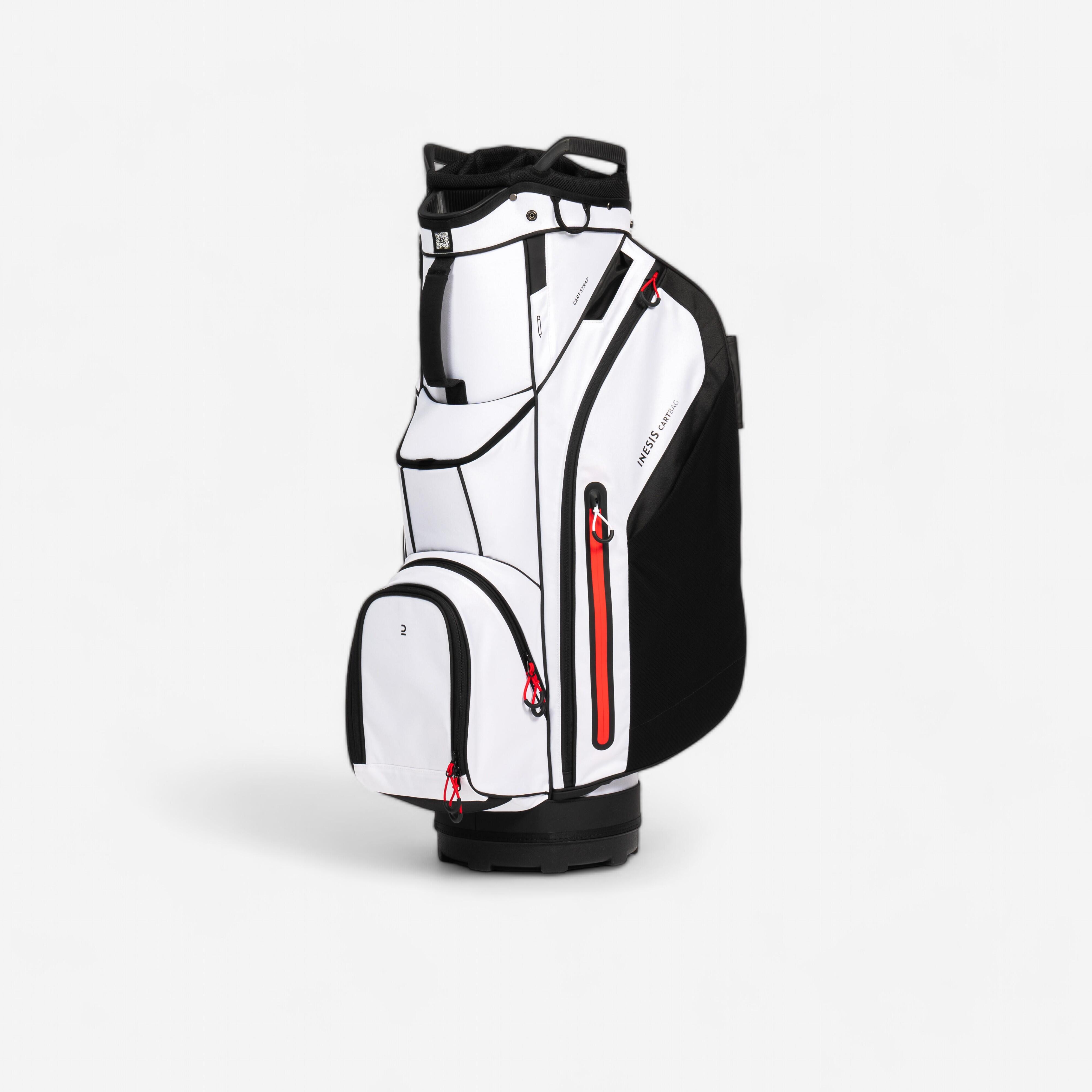 INESIS Borsa per carrello da golf - Cart bianco/nero