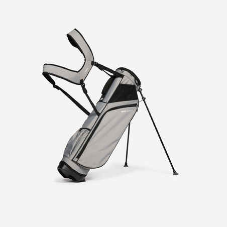 Siva lahka samostoječa torba za golf 