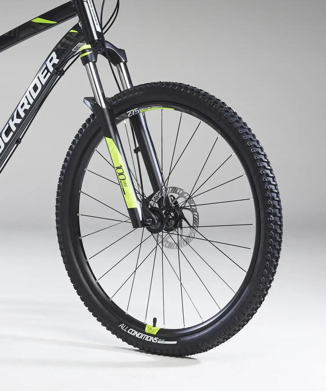 wheeling și deformare laterală la nivelul roților MTB ROCKRIDER ST 100