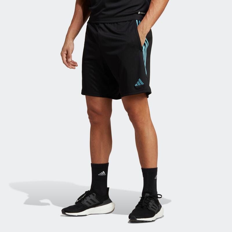 Short calcio adulto Adidas TIRO nero/azzurro