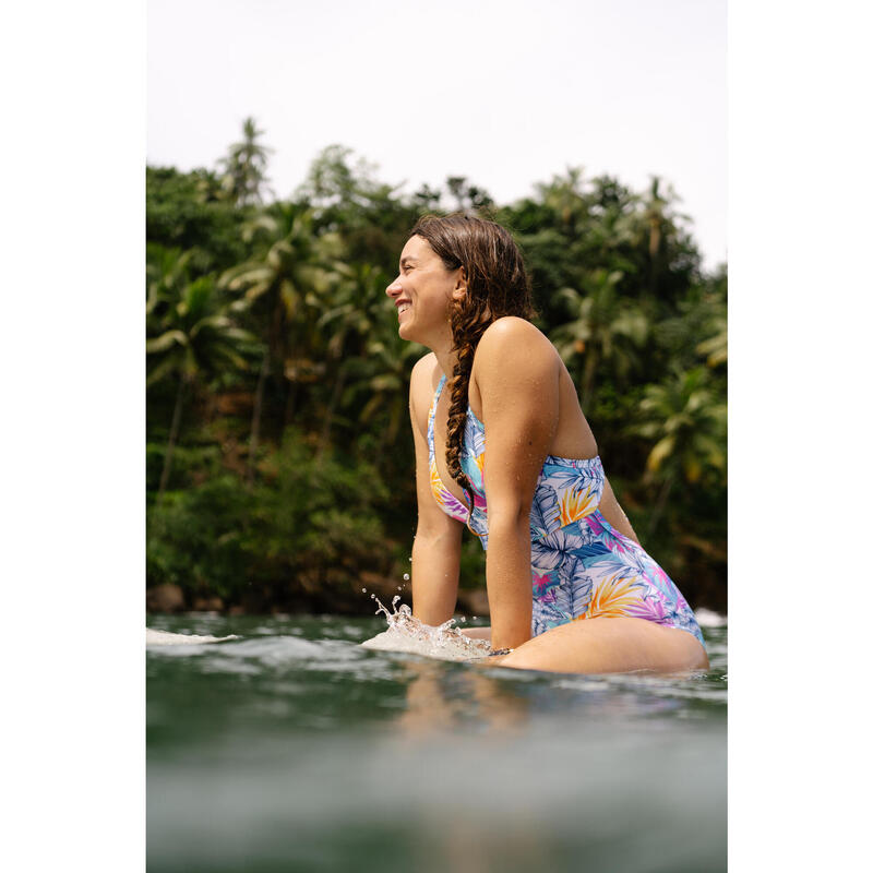 Badeanzug Surfen Damen Bea Jima im Rücken doppelt verstellbar weiß