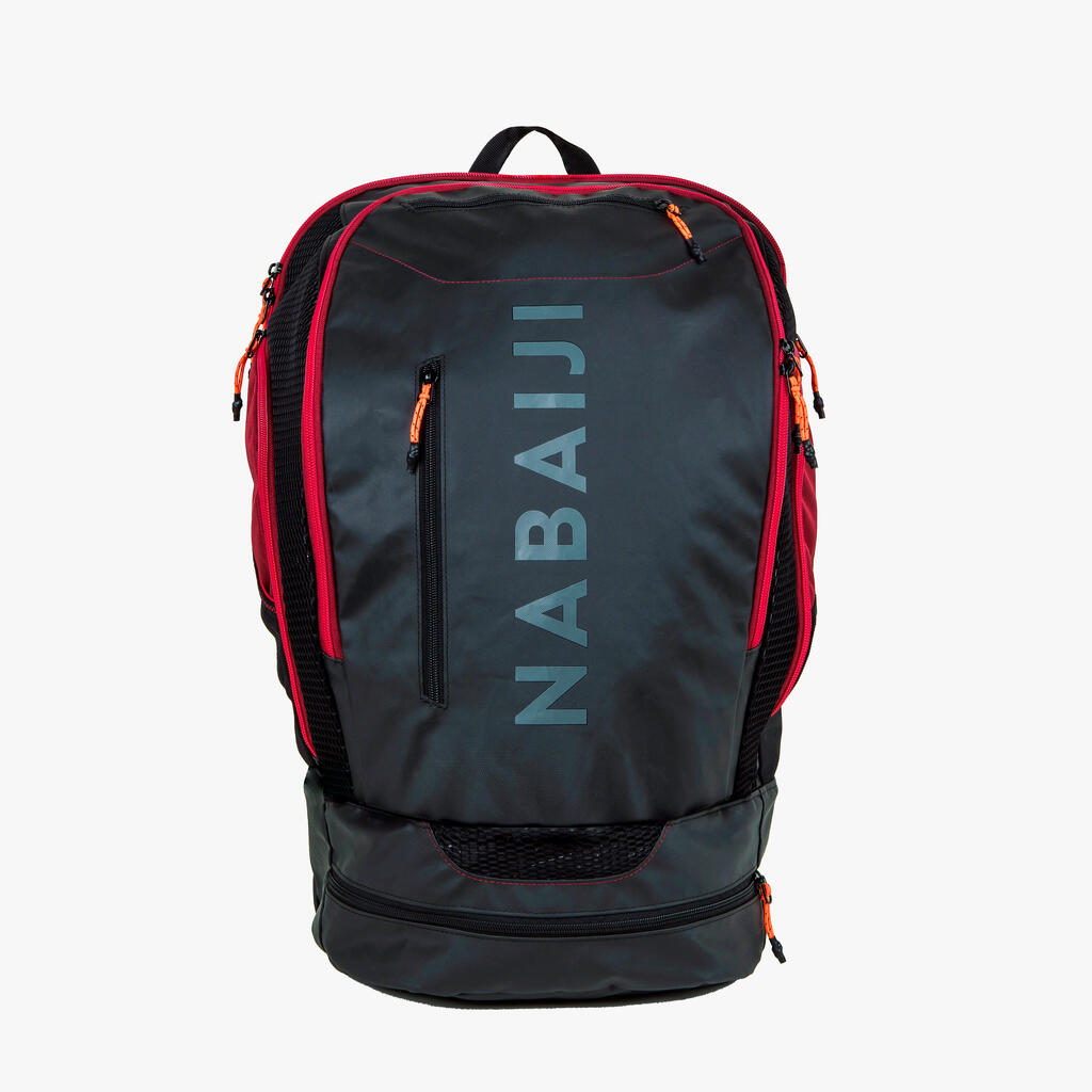 Sac A Dos Natation 40L 900 noir rouge