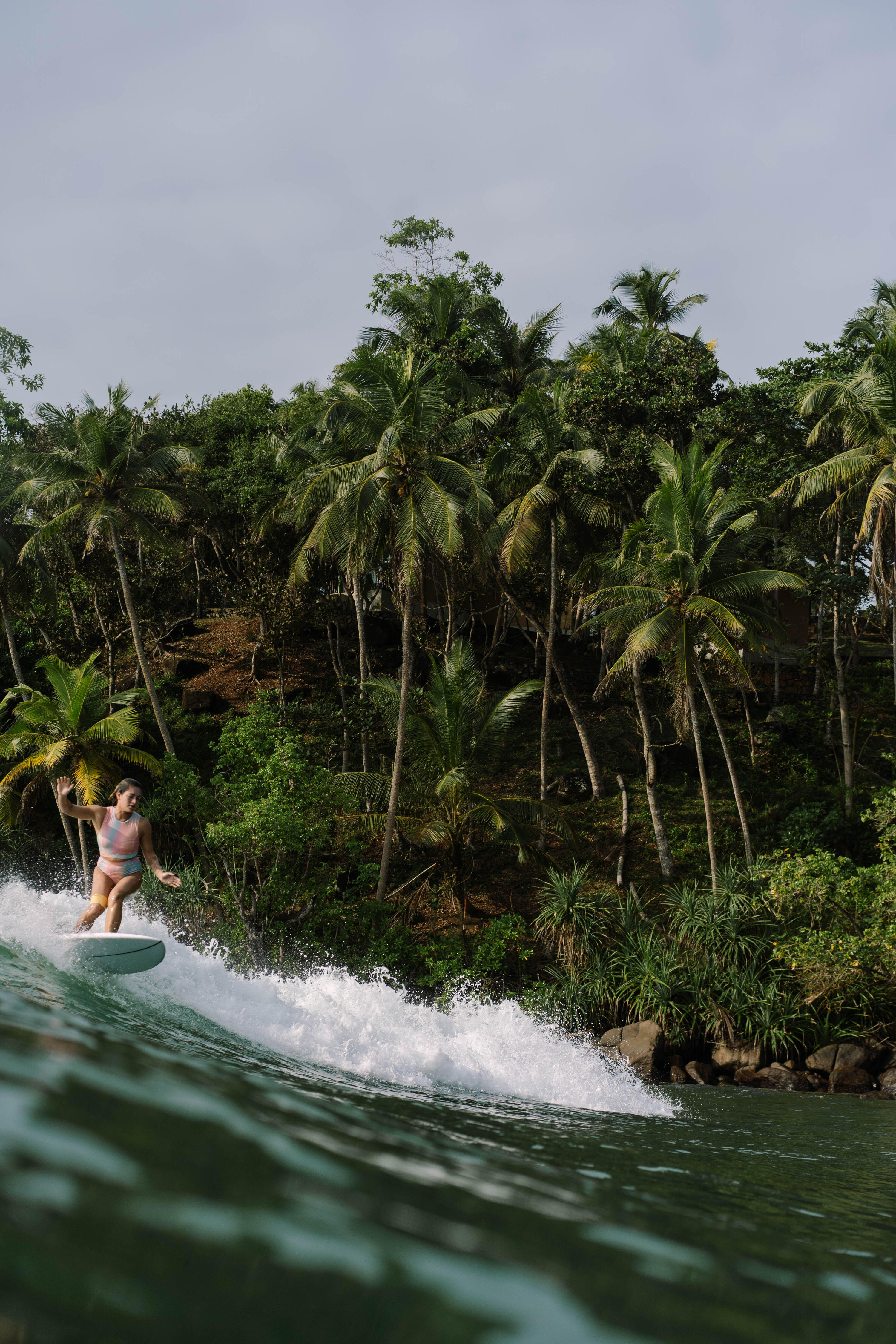 Bikinitop voor surfen dames Carla met rits op de rug en uitneembare pads 7/10