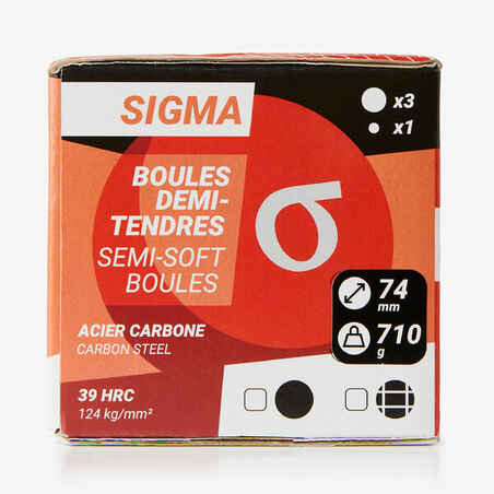 3 Semi-Soft Competition Petanque Boules Sigma