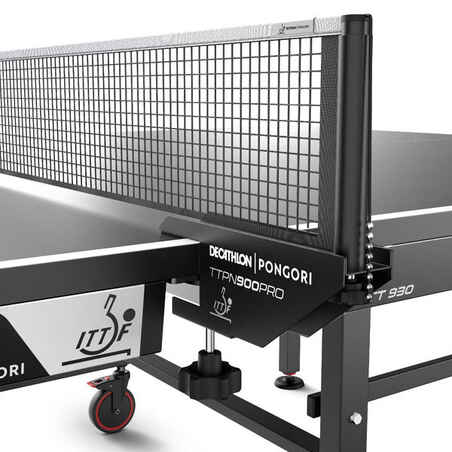 ITTF-Approved Club Table Tennis Table TTT 930 with Black Tabletops