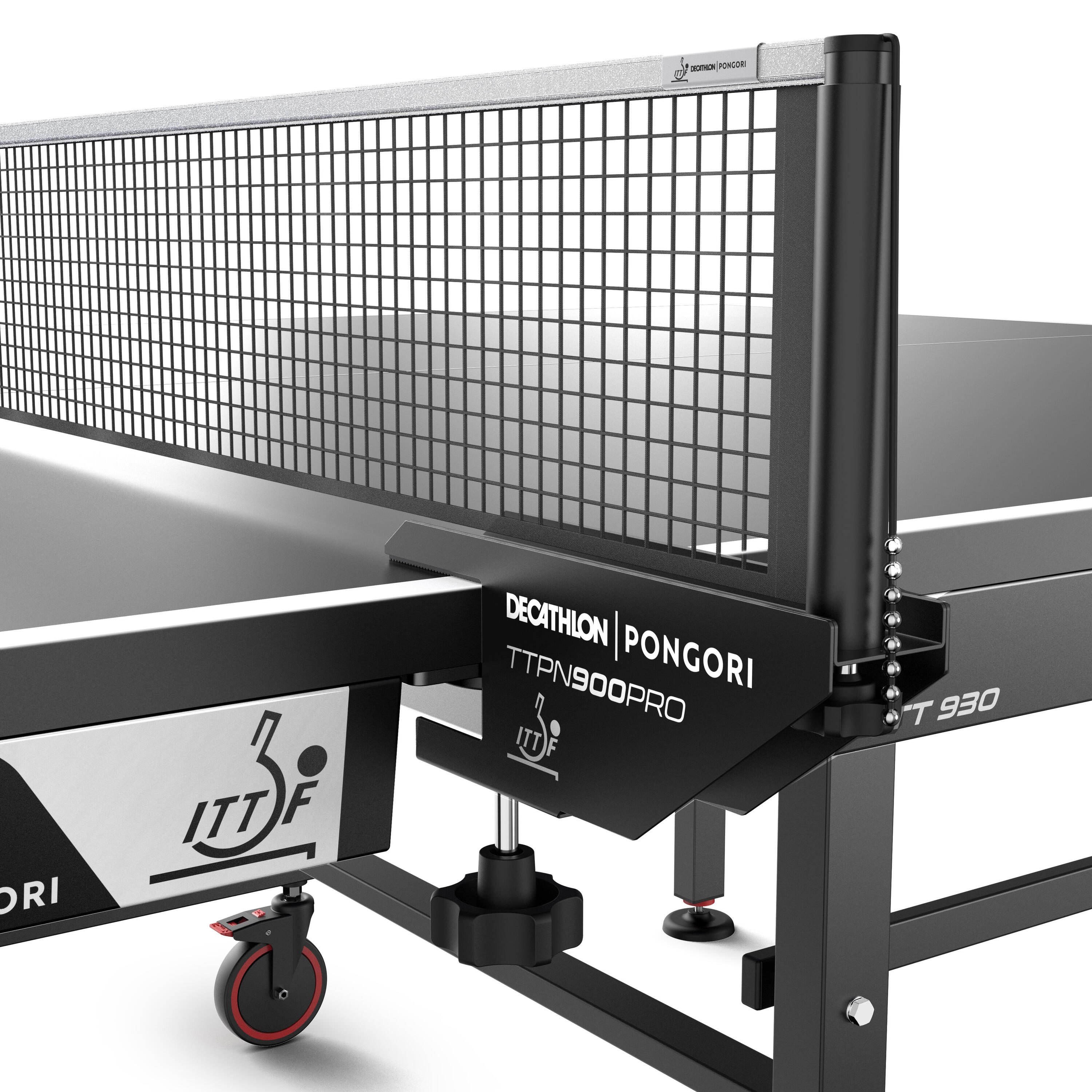 ITTF-Approved Club Table Tennis Table TTT 930 with Black Tabletops 6/15