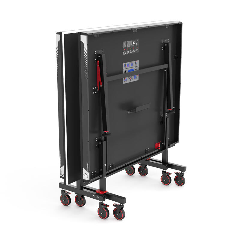 Indoor tafeltennistafel TTT 930 compact opvouwbaar ITTF zwart